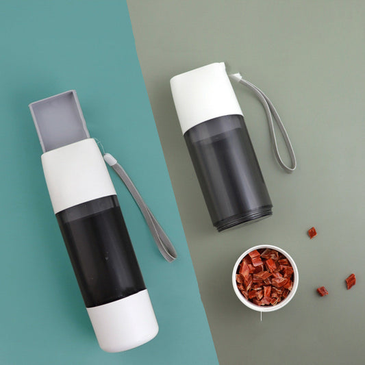 Portable 350ml Dog Water Bottle: On-the-Go Water and Food Container for Outdoor Travel