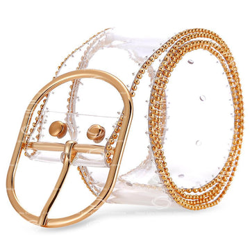 Women's clothing transparent belt