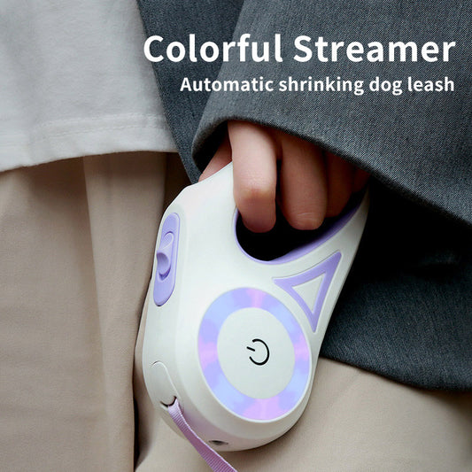 Retractable Leash & Collar Spotlight Combo for Small-Medium Pets