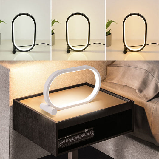 Modern Touch Control USB Lamp: Oval Acrylic, Dimmable LED for Bedside, Reading, and Desk
